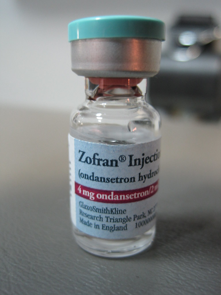 Photo of bottle of Zofran injectable.