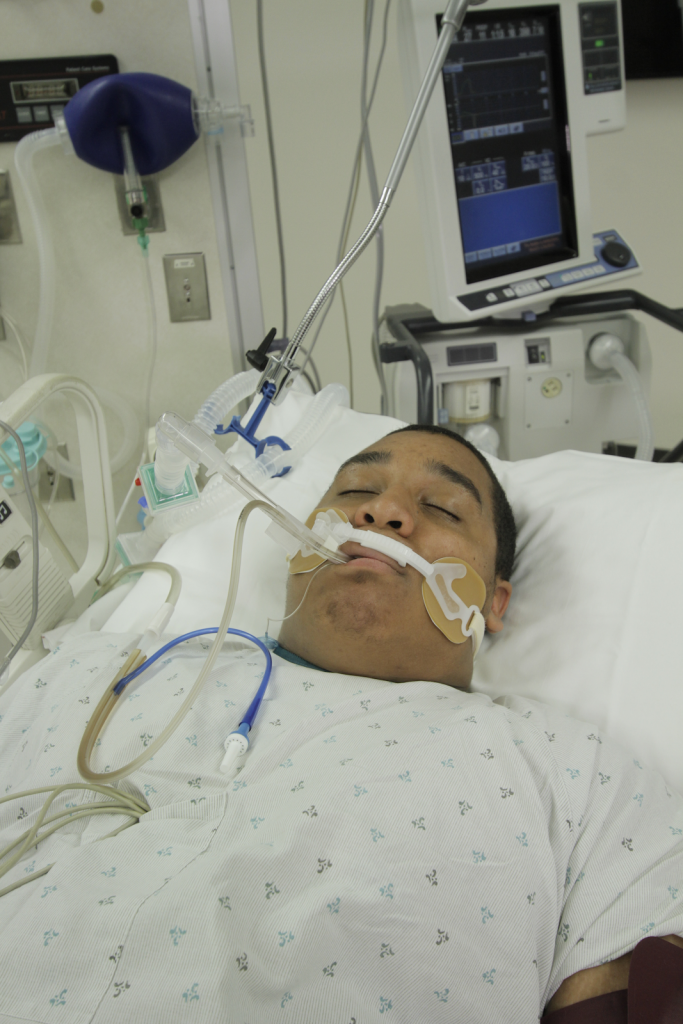 Photo of a Simulated Intubated Patient on a Mechanical Ventilator