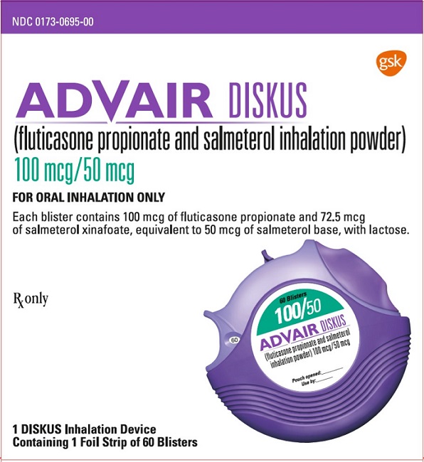 Photo showing front of Advair Diskus box