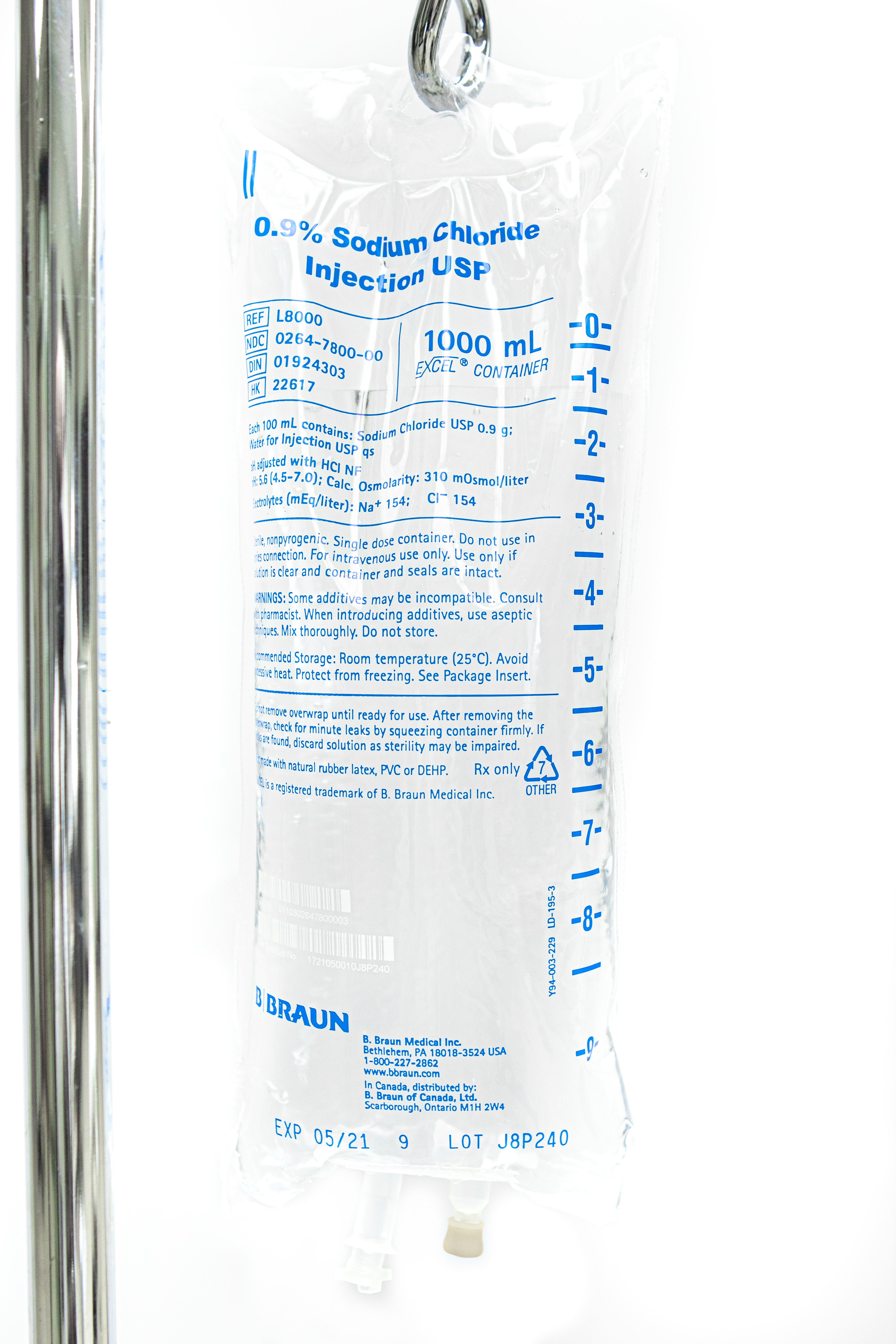 09 Sodium Chloride IV Bag Fleboflex No Latex PVC or DEHP  McGuff  Medical Products