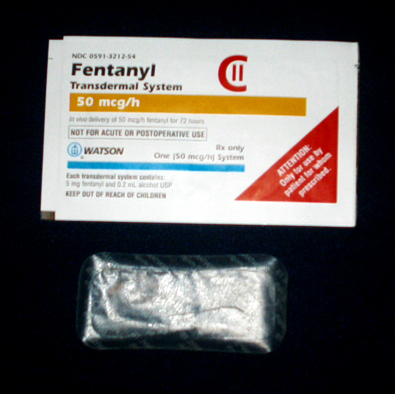 Image showing a Fentanyl Patch and its packaging