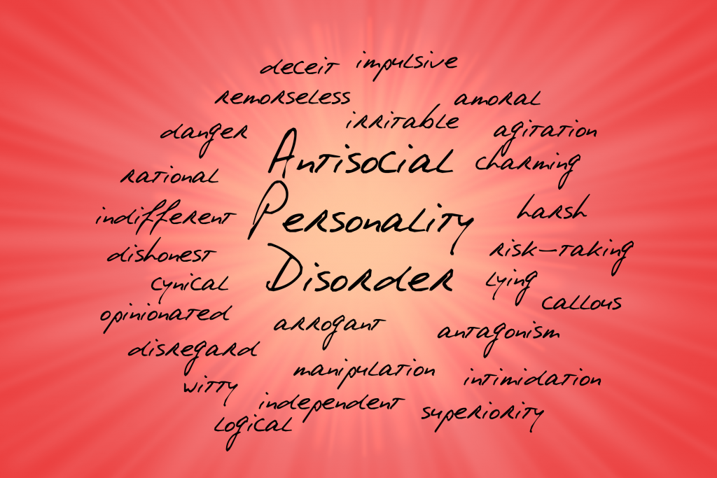 Image showing word cloud based on Antisocial Personality Disorder