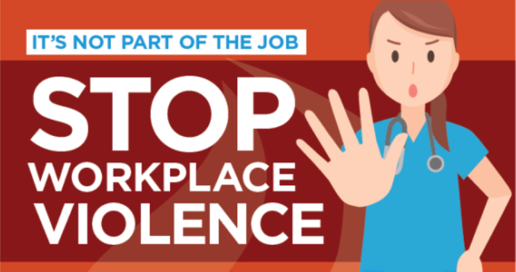 Image showing part of a Stop Workplace Violence poster form Wisconsin Nurses Association