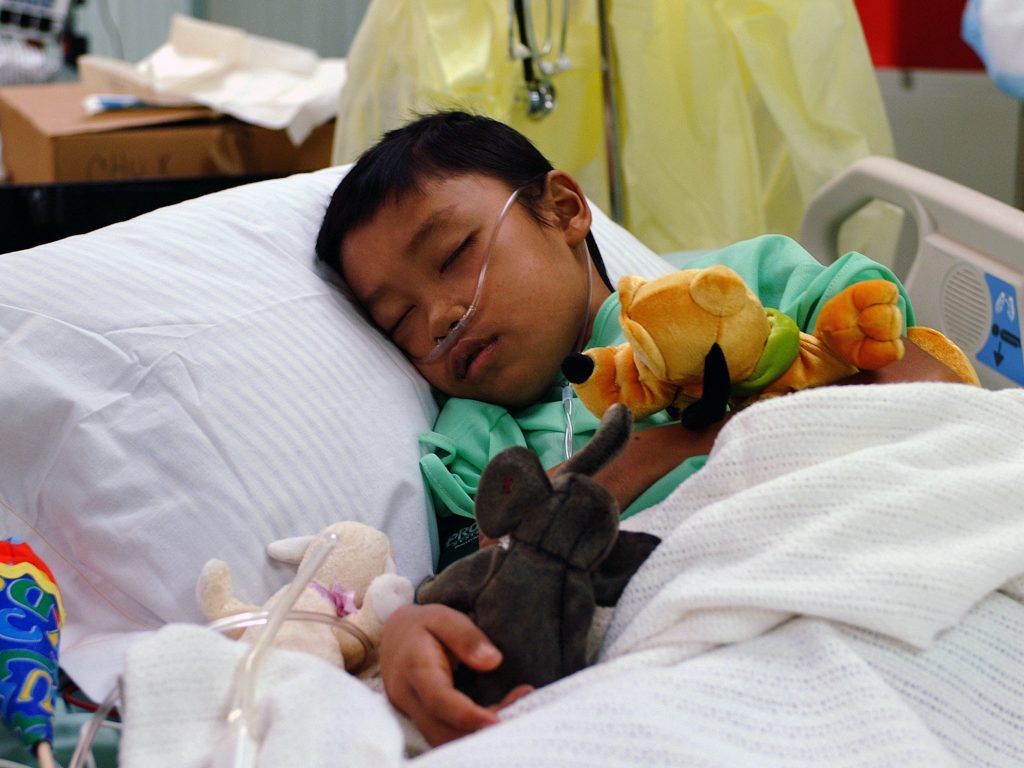 Photo showing a Hospitalized Pediatric Patient With Toys