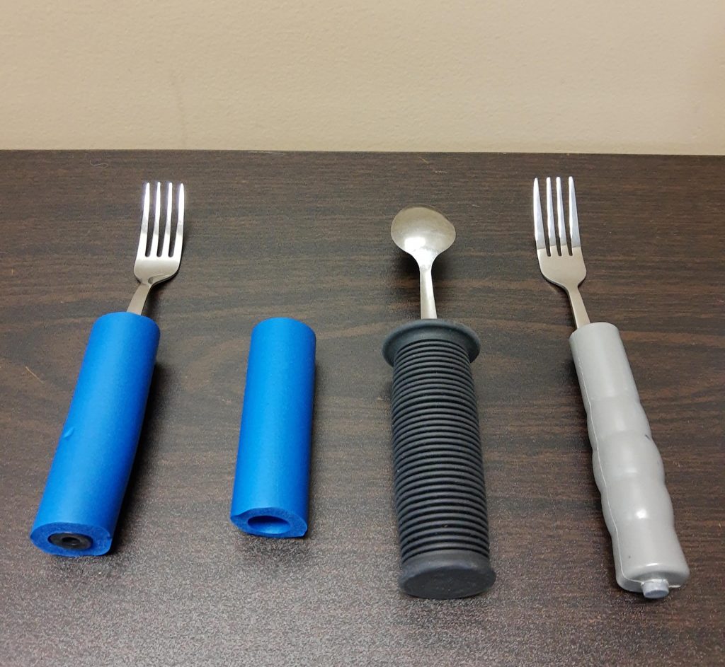 Photo showing built up and weighted silverware