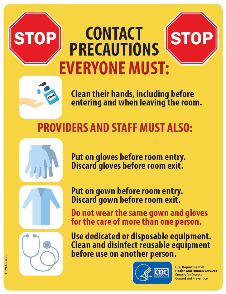 Image showing an example of isolation precautions signage