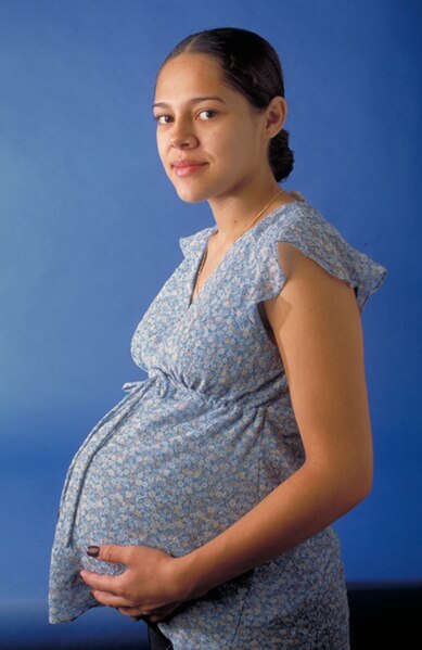 Image showing a pregnant woman facing the camera