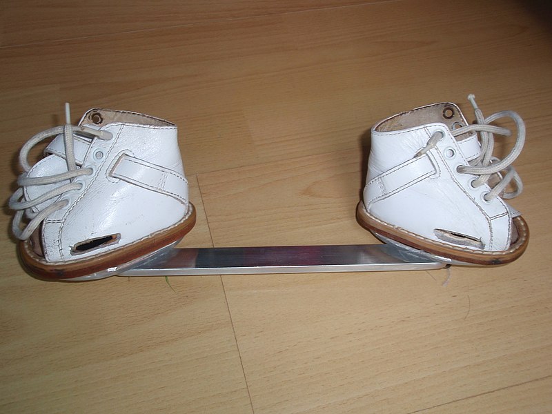 Photo showing clubfoot braces