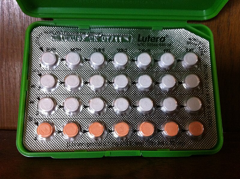 Photo showing a package of oral contraceptives