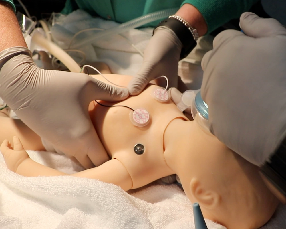 Image showing a simulated Neonatal Resuscitation