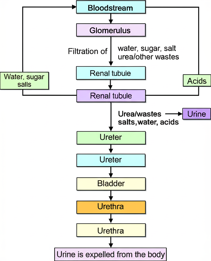 Urinary system pathway