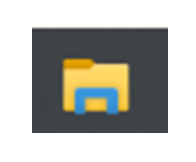 Image show the File explorer icon in Windows 10