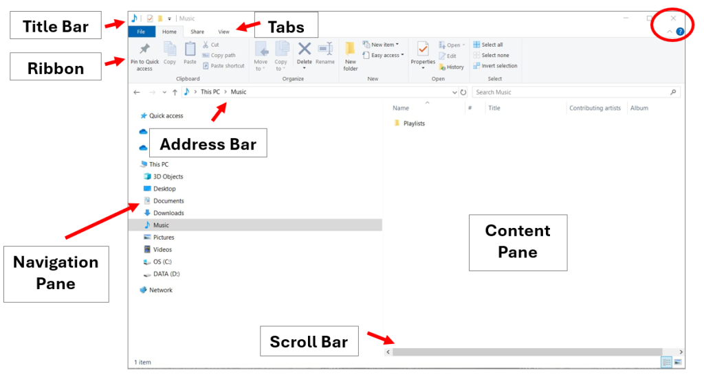 Image showing Features of File Explorer in Windows 10