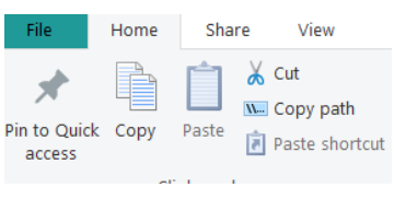 Image showing clipboard group of the home tab ribbon