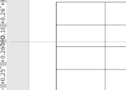 Image showing how Pressing the ALT key when dragging the marker shows the size of the row on the left side