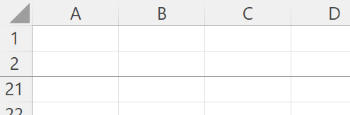 Image showing rows 1 and 2 frozen while still viewing other rows