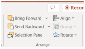 Image showing the arrange group