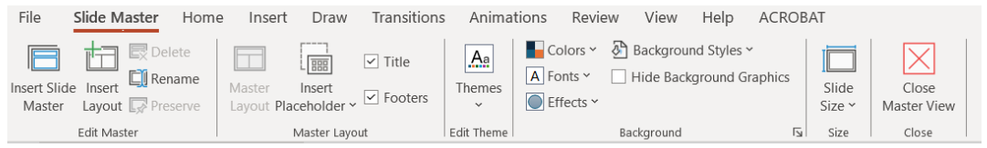 Image showing slide master contextual tab