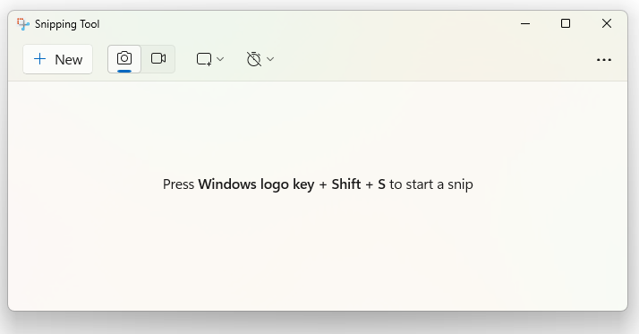 Image showing the Snipping Tool window in Windows 11. The Snipping Mode command is circled.