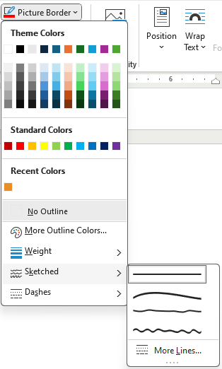 Image showing the options for sketched