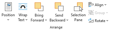 Image showing the arrange group