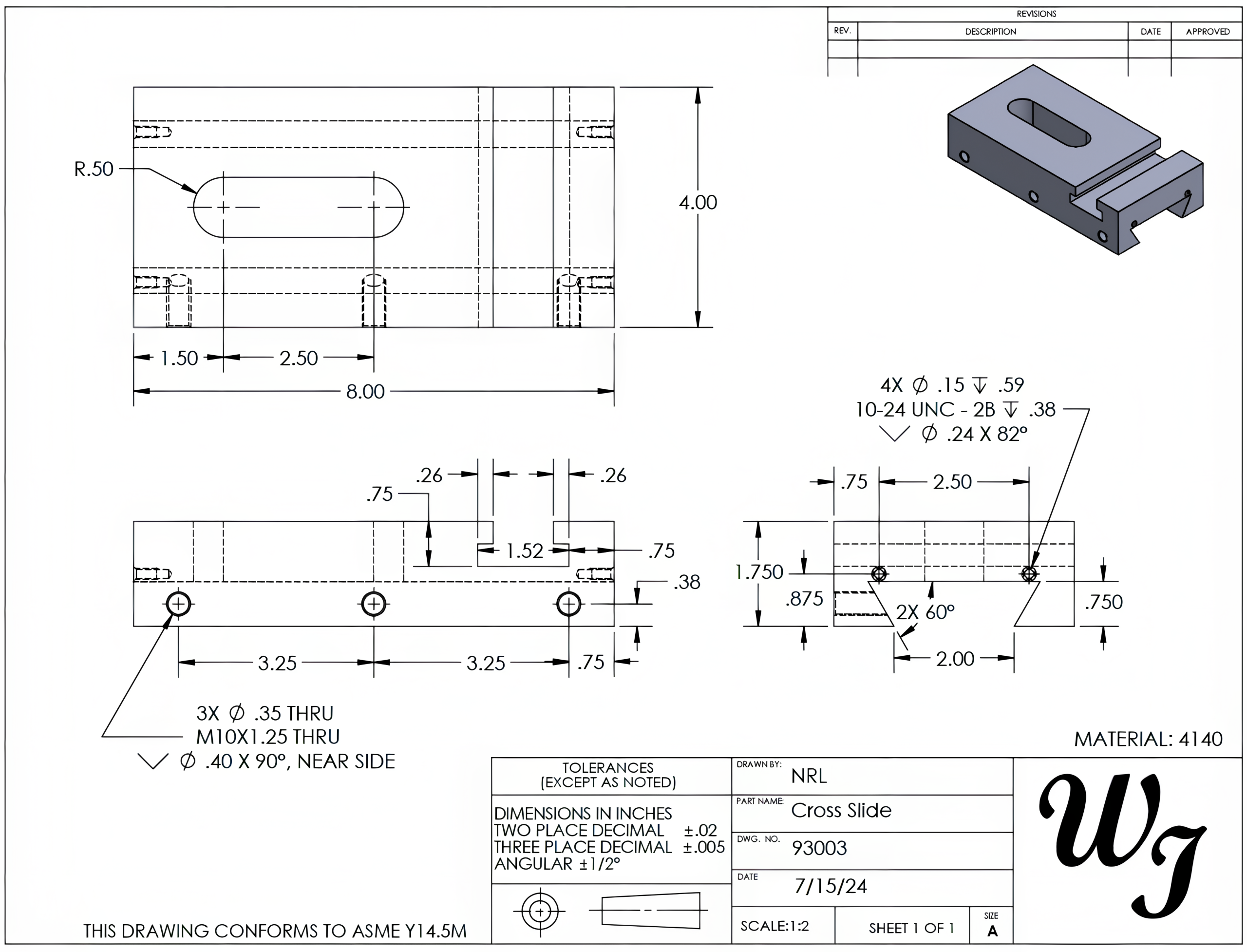 Image showing a cross slide drawing