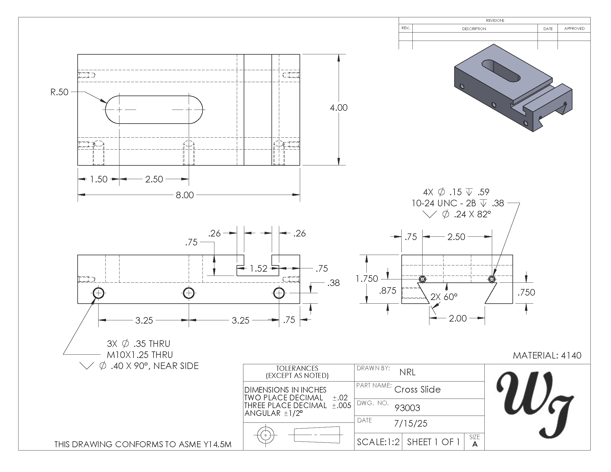 Image showing a cross slide drawing