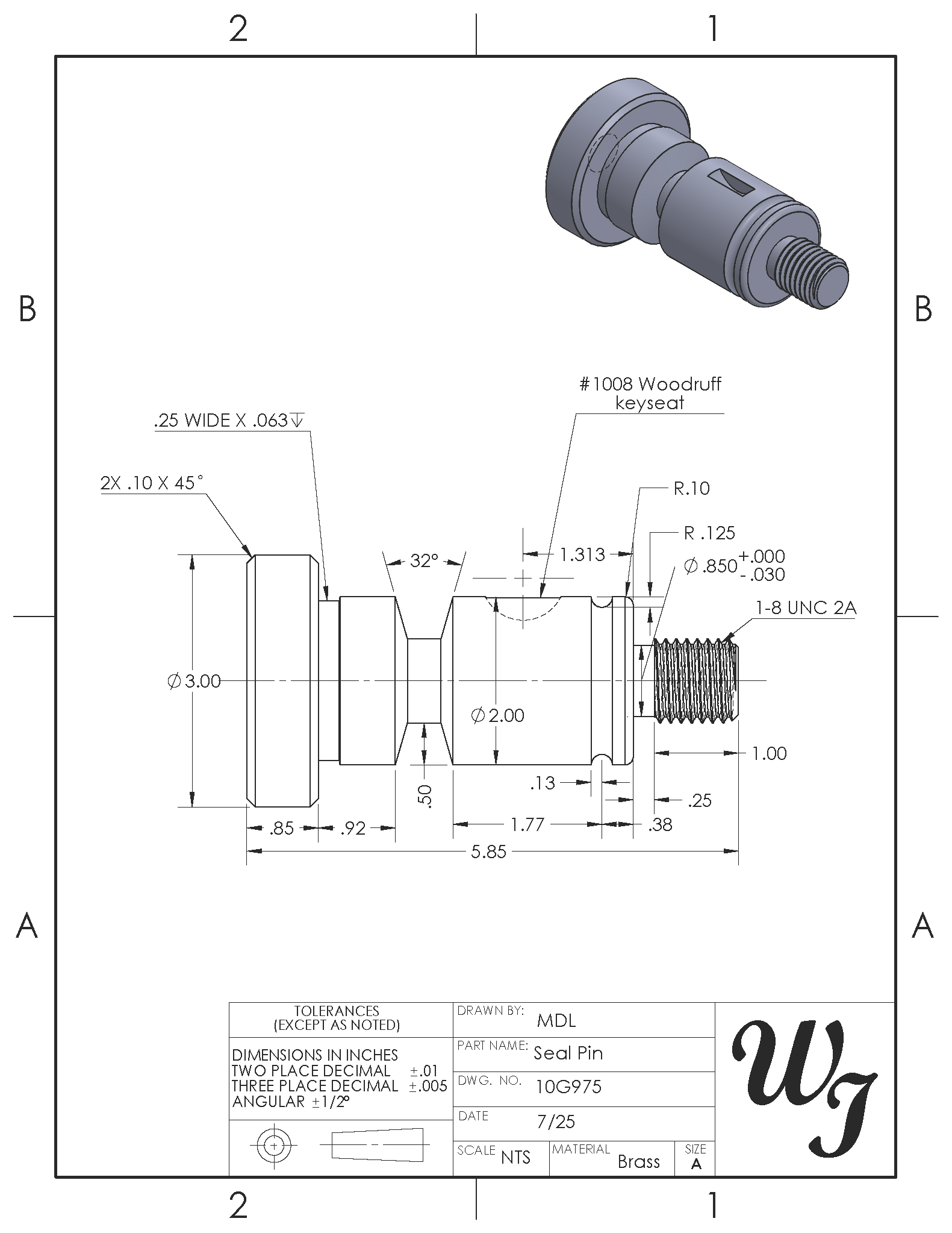 Image showing a seal pin drawing