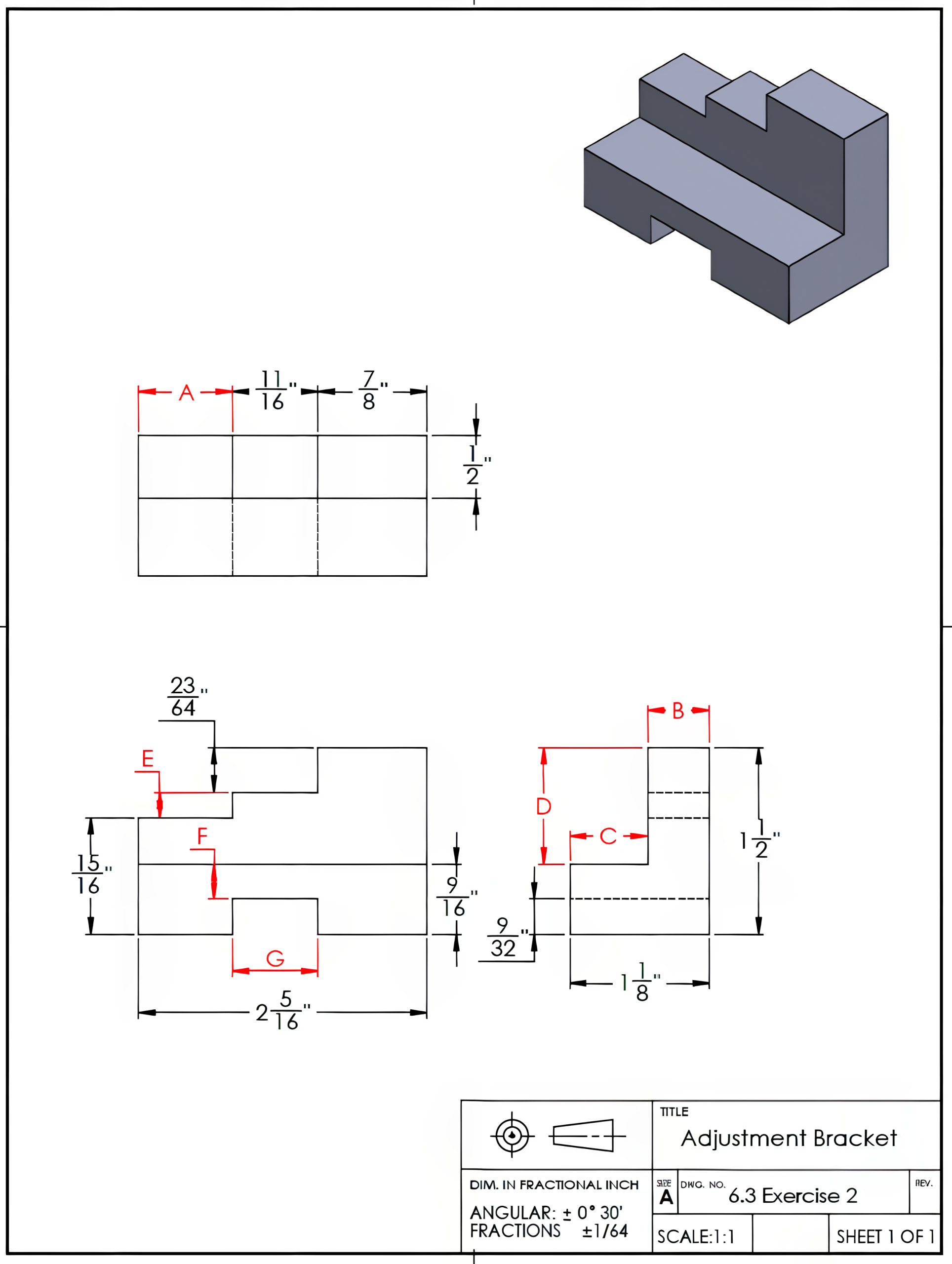 Image showing an adjustment bracket drawing