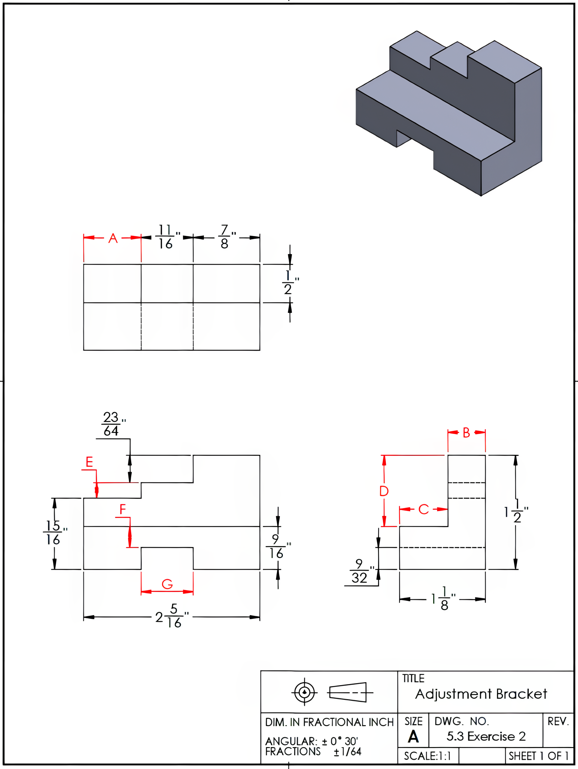 Mark Lorier | CC BY-NC 4.0 Image showing an adjustment bracket drawing