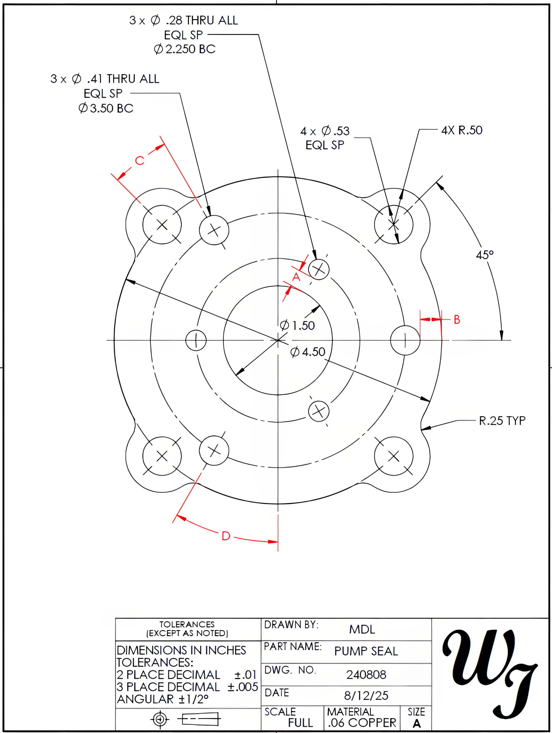 Mark Lorier | CC BY-NC 4.0 Image showing a pump seal drawing