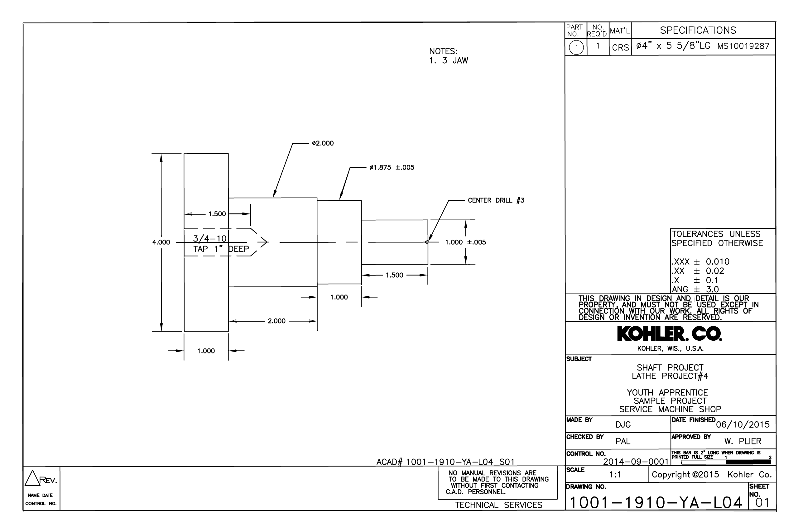 Image showing the a shaft project drawing