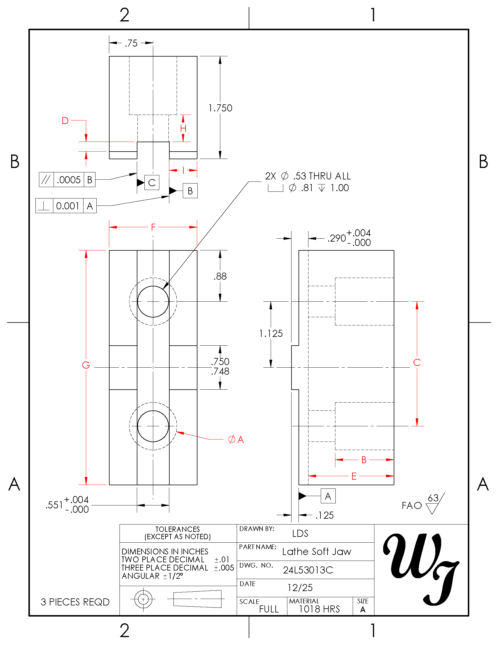 Image showing a soft jaw drawing