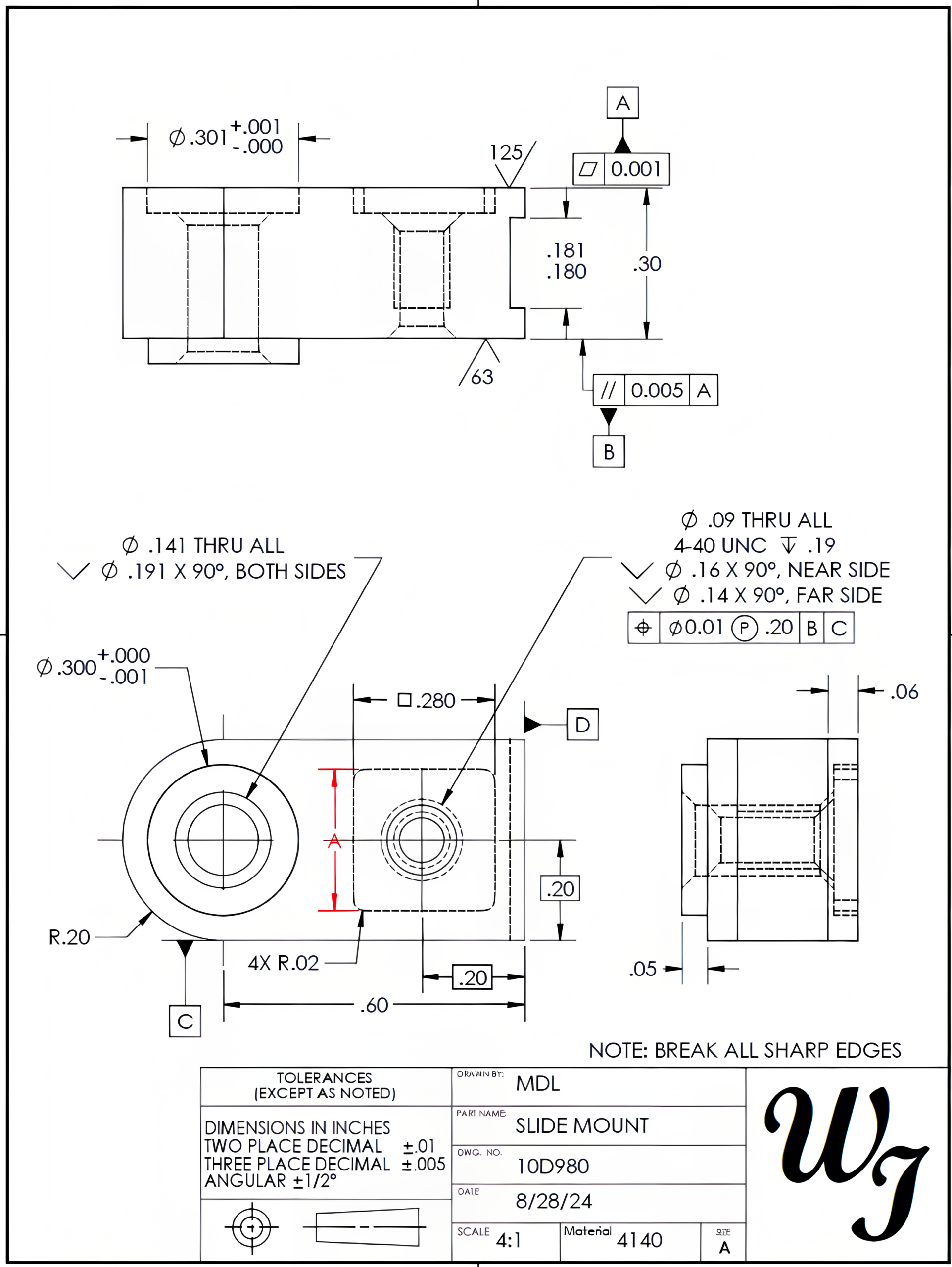Image showing a slide mount drawing