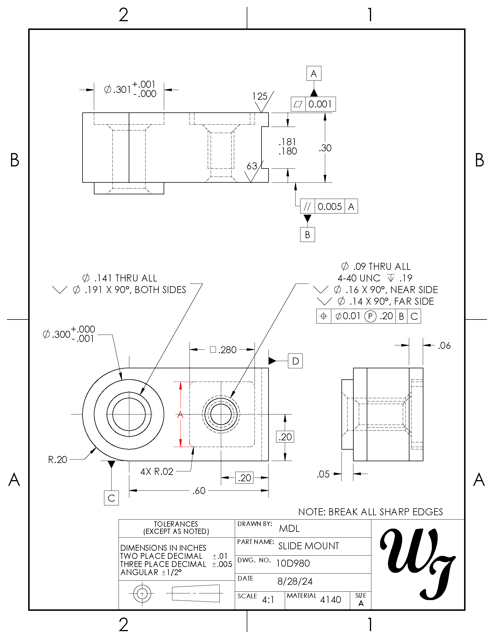 Image showing a slide mount drawing