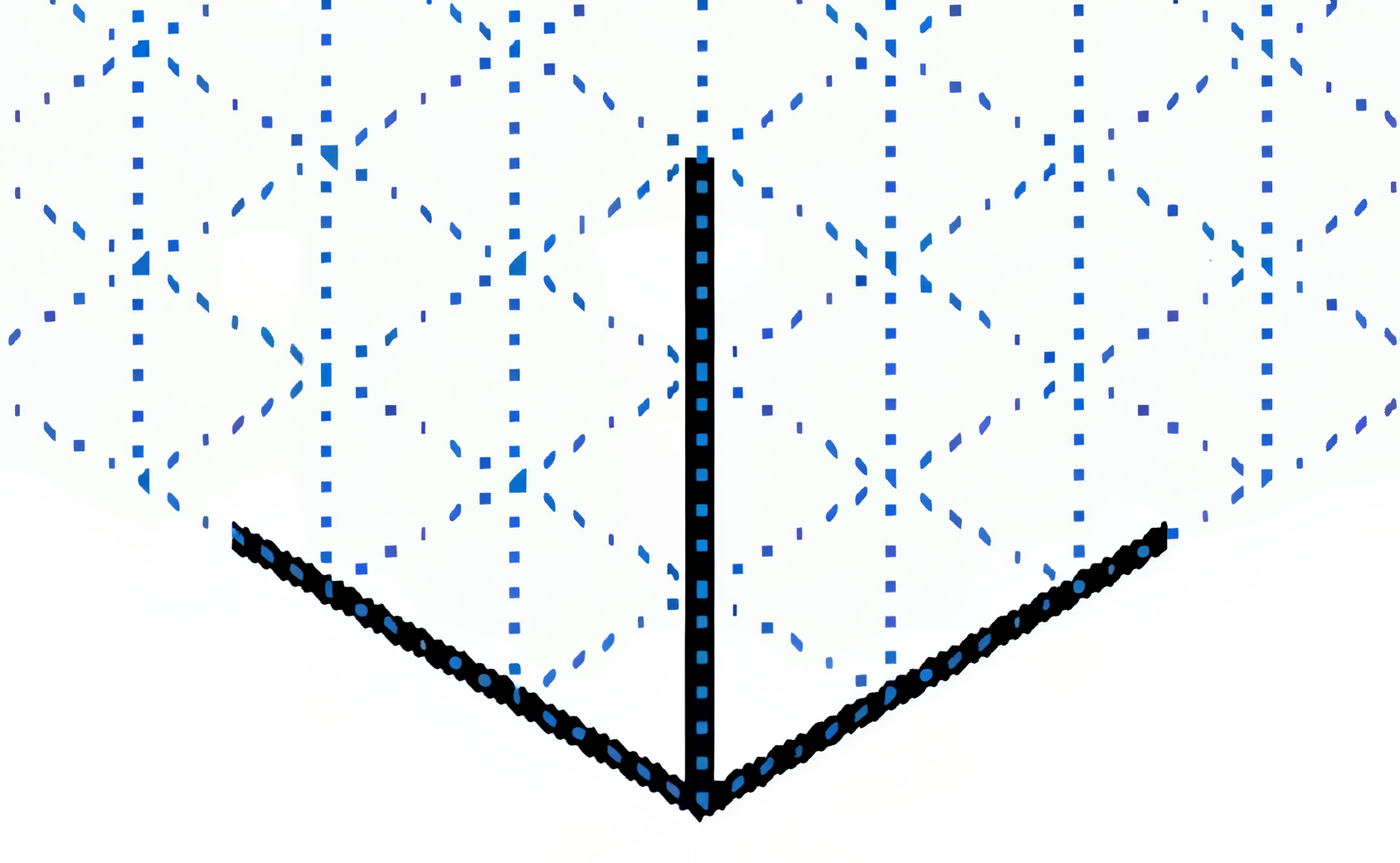 An Isometric sketch with reference lines