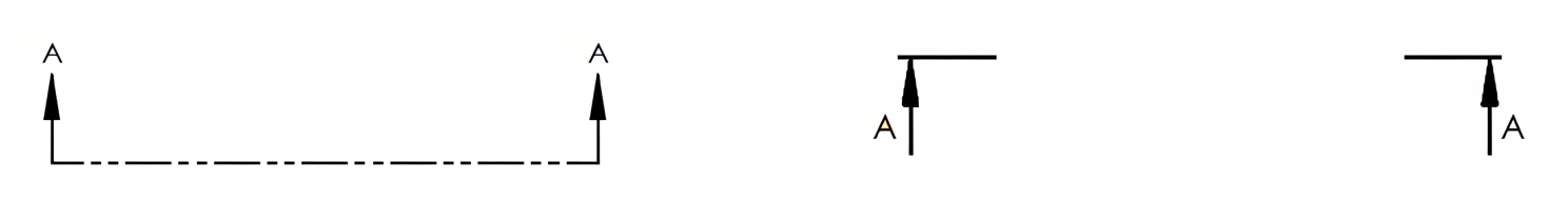 Additional line styles used for cutting-plan and viewing-plane lines