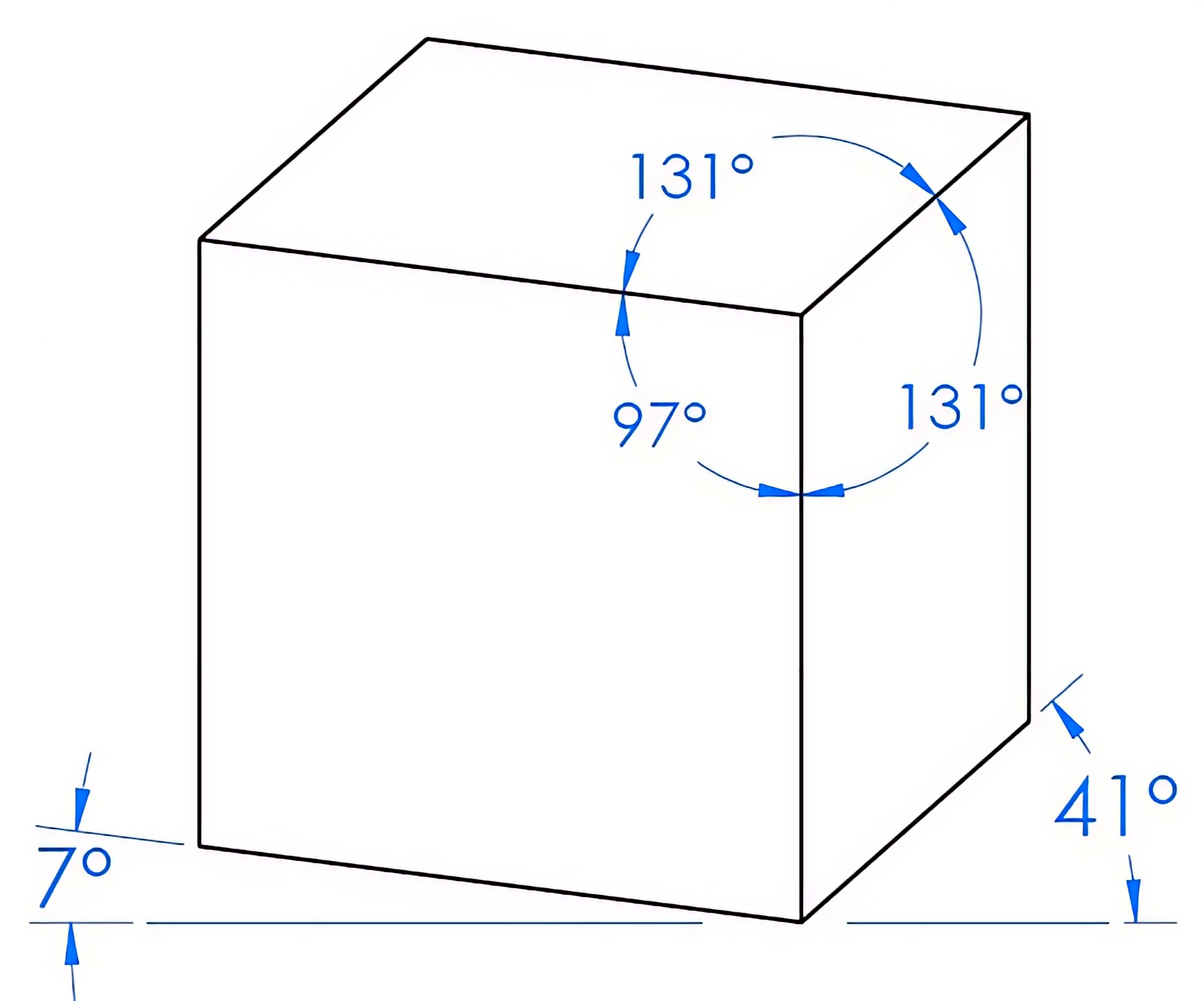 a Dimetric view with two of the three projections drawn at equal angles