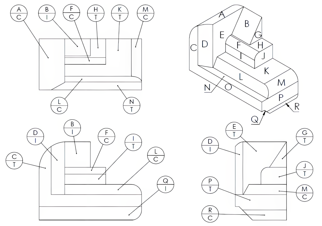Image showing isometric drawing answers for section 12.3 2