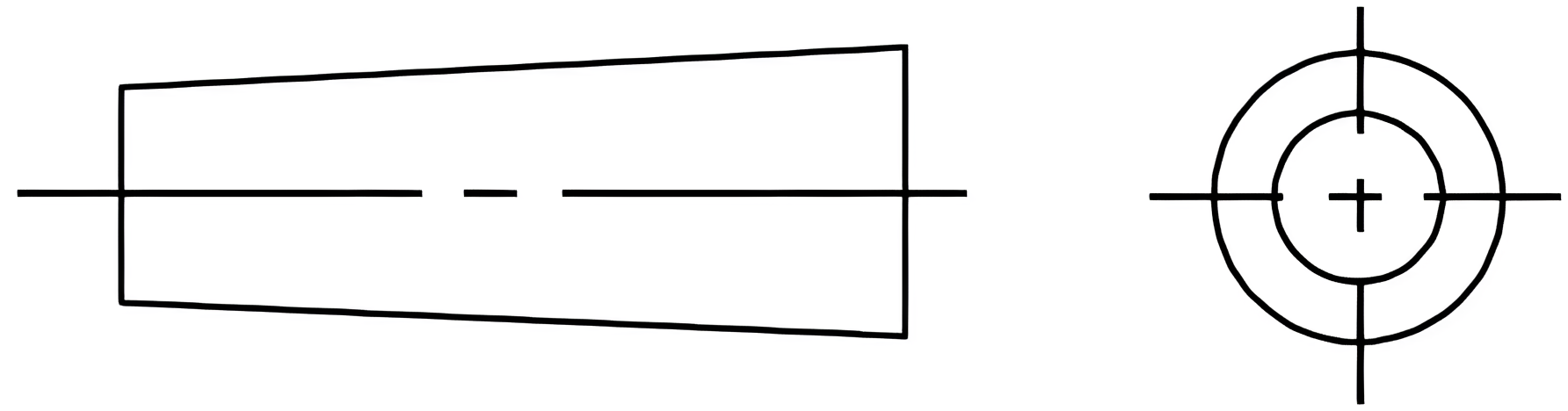 A first-angle projection symbol