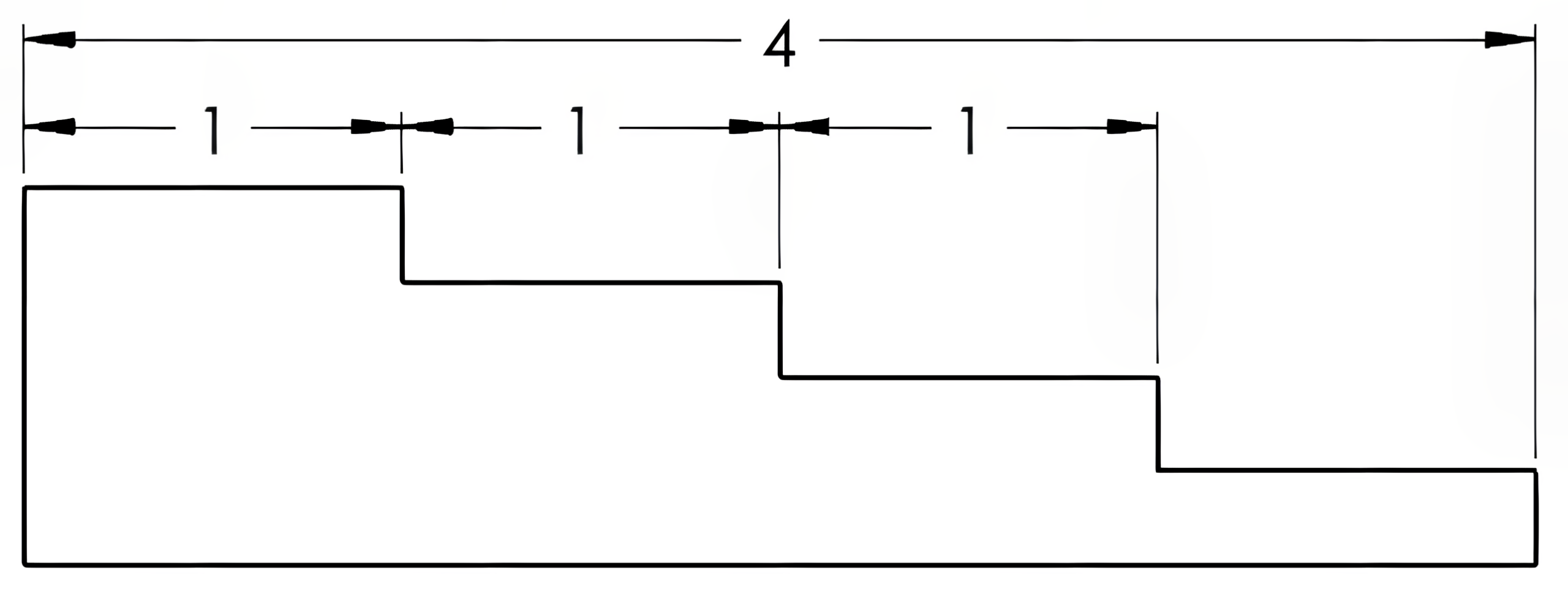 Broken-chain dimensioning on a sketch