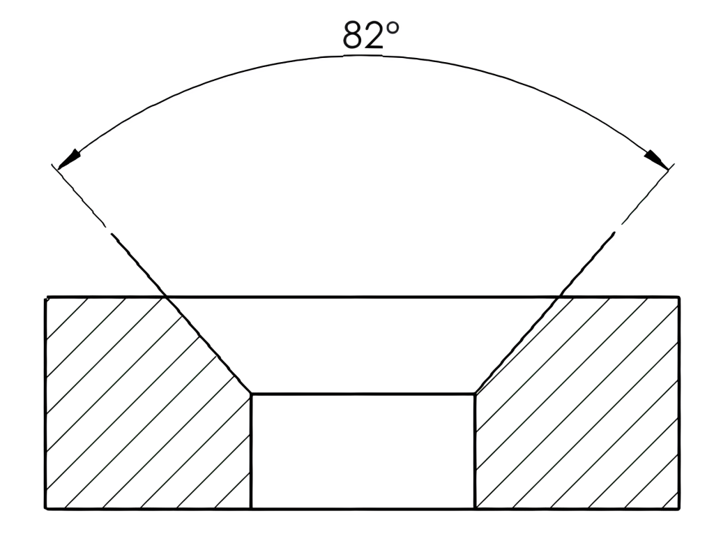 angle included in countersink