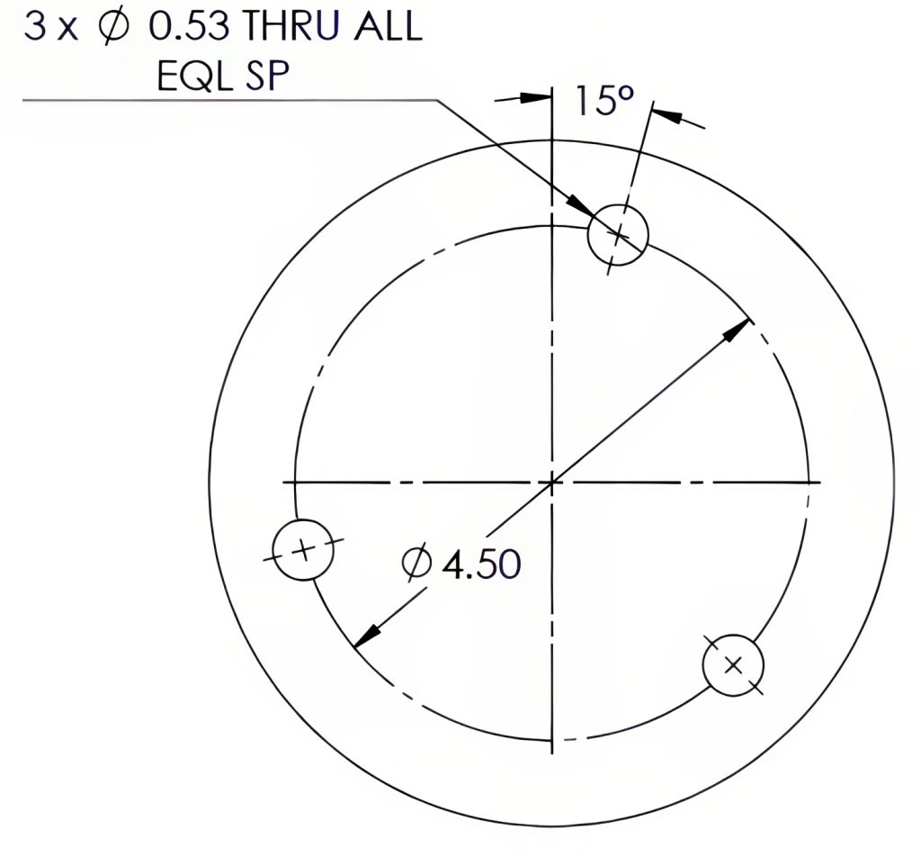 vertical centerline and hole placement
