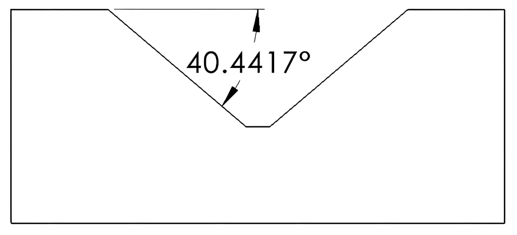 identify an angular dimension with decimal degrees