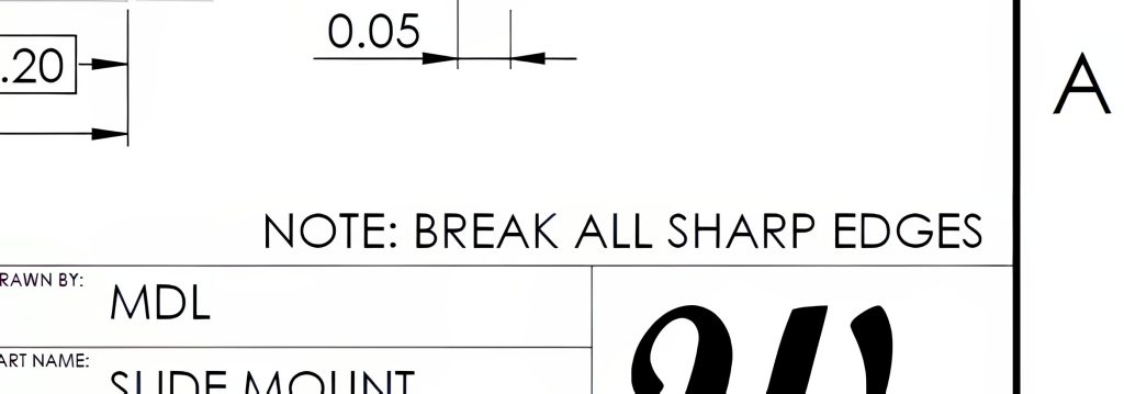 location of a general note
