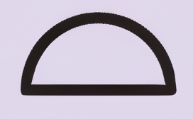 a half circle for the profile of a surface