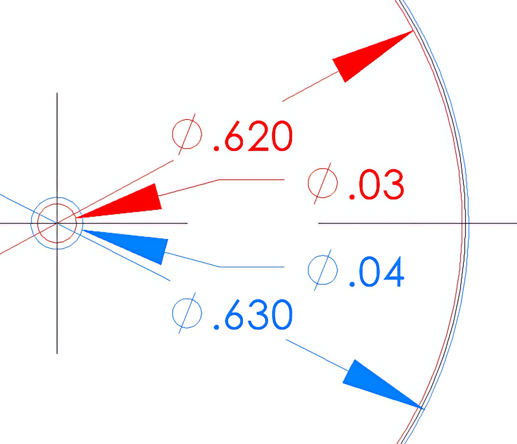 Positional tolerance illustration from Figure 9 26