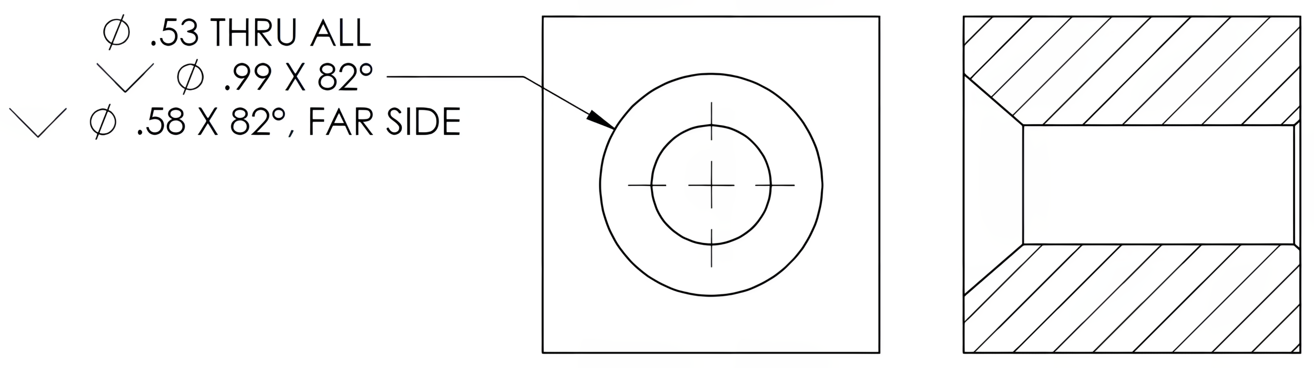 Countersink symbols