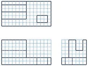 Image showing answer key for orthographic sketch 6