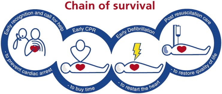 Infographic for chain of survival